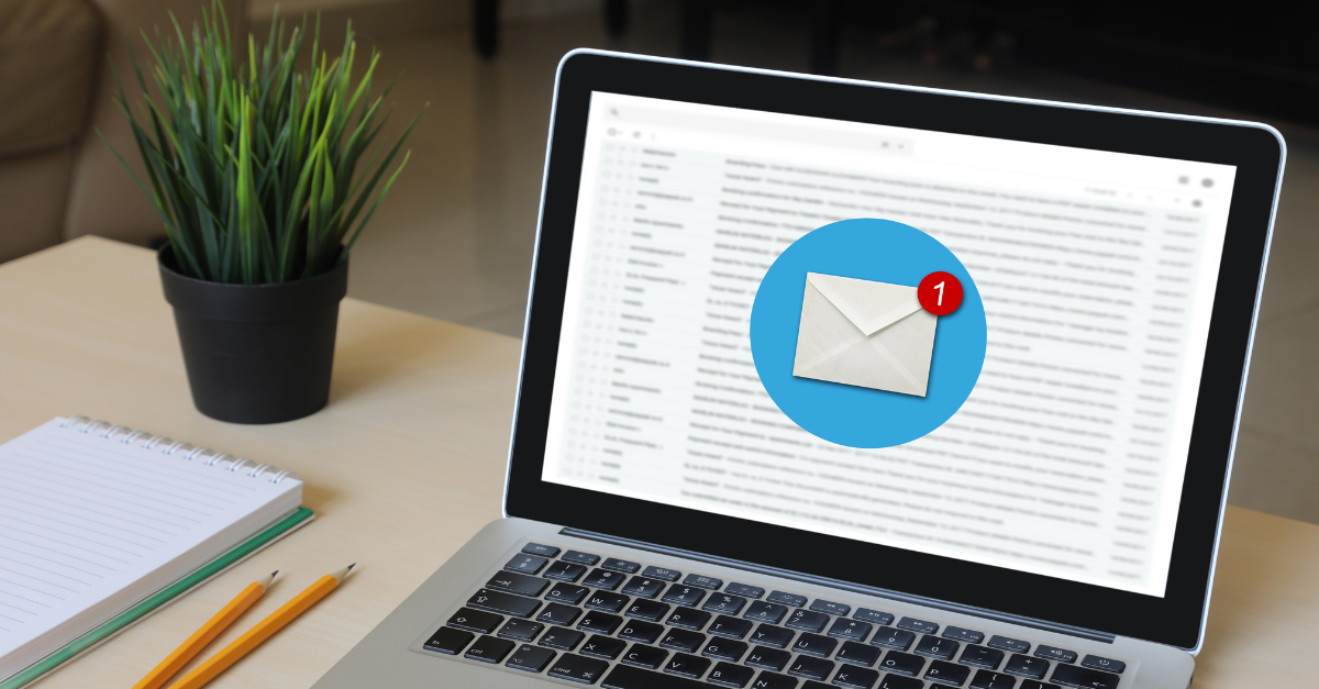 Email marketing laptop